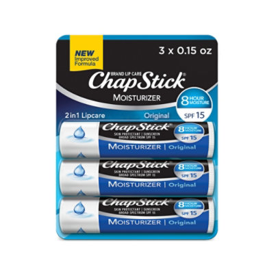 Chapstick Lip Balm Moisturizer Reg - 3-.15 Oz