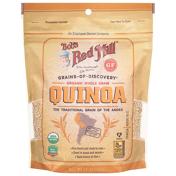 Bobs Red Mill Grains Of Discovery Organic Quinoa White Whole Grain Gluten Free - 13 Oz