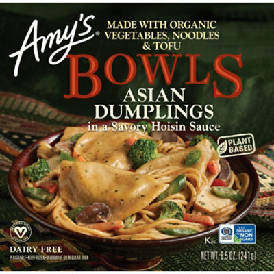 Amys Bowls Organic Asian Dumplings In A Savory Hoisin Sauce - 8.5 Oz - Image 1