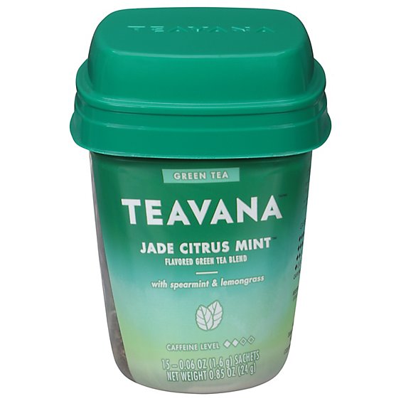 Starbucks Teavana Jade Citrus Mint Green Tea With Spearmint and Lemongrass Sachets - 15 Count