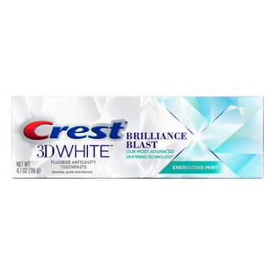  Crest 3D White Toothpaste Fluoride Anticavity Brilliance Blast Mint - 4.1 Oz 