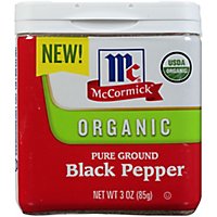 McCormick Ground Organic Black Pepper - 3 Oz - Image 1