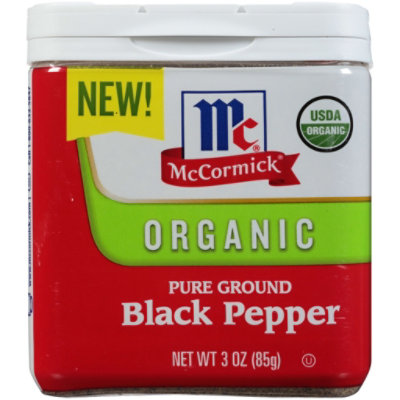 McCormick Organic Pepper Black Pure Ground - 3 Oz