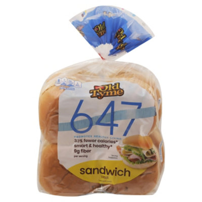 Schmidt Old Tyme 647 Bread Carb Smart Sandwich Roll 8 Count - 14 Oz - Image 2