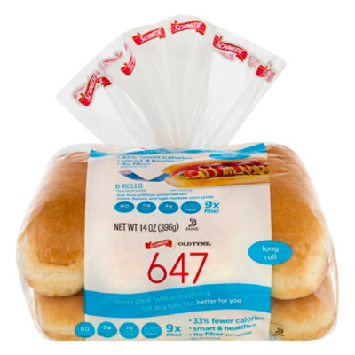 Schmidt Old Tyme 647 Long Rolls Low Calorie Bread - 6 Count - Image 3