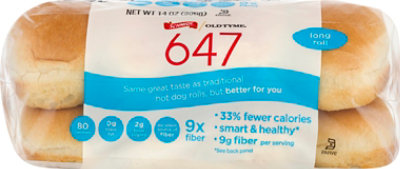Schmidt Old Tyme 647 Long Rolls Low Calorie Bread - 6 Count - Image 1