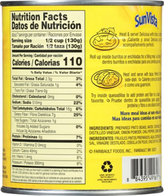 Sun Vista Refried Beans - 31 Oz - Image 5