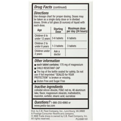 Pedia‑Lax Laxative Saline Age 2–11 Years Chewable Tablets - 30 Count - Image 5