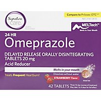 Signature Care Omeprazole Acid Reducer Orally Disintegrating 20mg Strawberry Tablet - 42 Count - Image 2