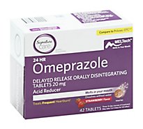 Signature Care Omeprazole Acid Reducer Orally Disintegrating 20mg Strawberry Tablet - 42 Count