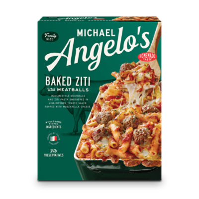 Michael Angelos Frozen Food Italian Style Baked Ziti With Meatballs - 28 Oz - Image 1