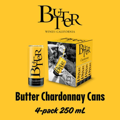 Butter Chardonnay Can Sngl Wine - 250 Ml - Image 1
