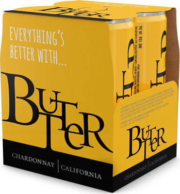 Butter Chardonnay Can Sngl Wine - 250 Ml