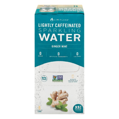 Limitless Water Sparkling Ginger Mint - 8-12 Fl. Oz. - Image 3