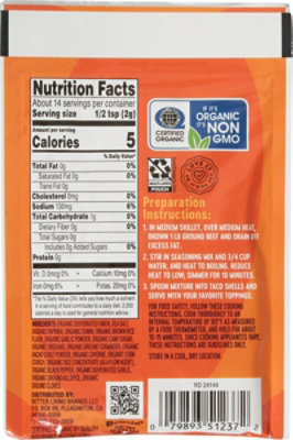 O Organics Seasoning Mix Taco - 1 Oz - Image 3