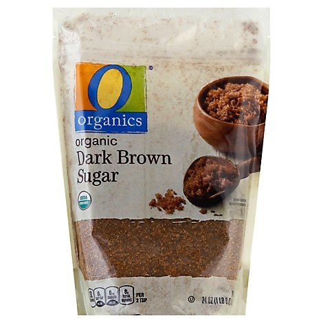 O Organics Sugar Dark Brown - 24 Oz