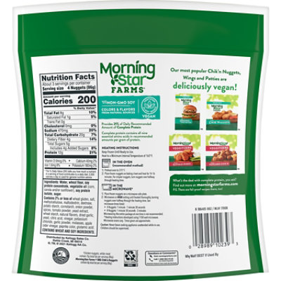 MorningStar Farms Veggie Classics Nuggets BBQ Chikn Vegan Bag 9.75oz - Image 5