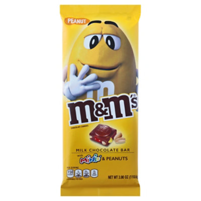 M&MS Peanut Milk Chocolate Bar With Minis - 4 Oz - Shaw's