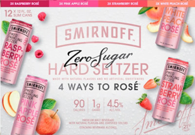 Smirnoff Spiked Seltzer Raspberry Rose In Cans - 12-12 Fl. Oz. - Image 2