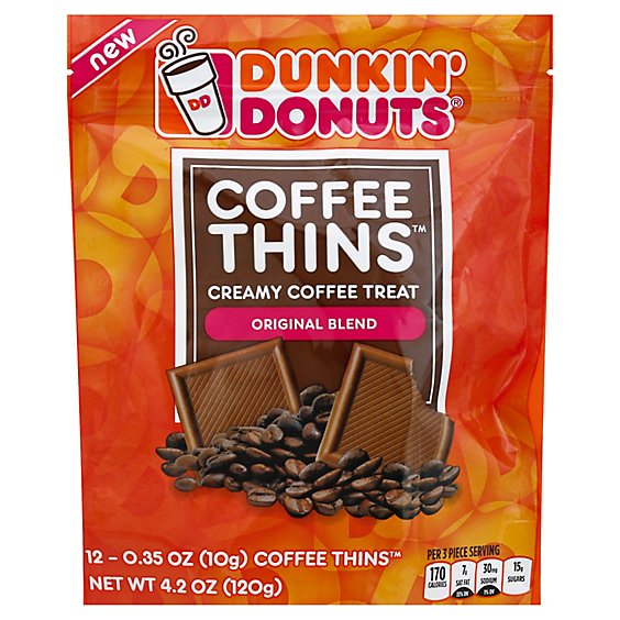 Dunkin Donuts Coffee Thins Original 4.2oz Bag - 4.2 Oz