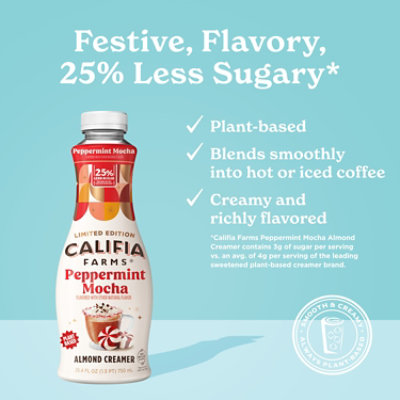 Califia Farms Peppermint Mocha Almond Milk Coffee Creamer - 25.4 Fl. Oz. - Image 3