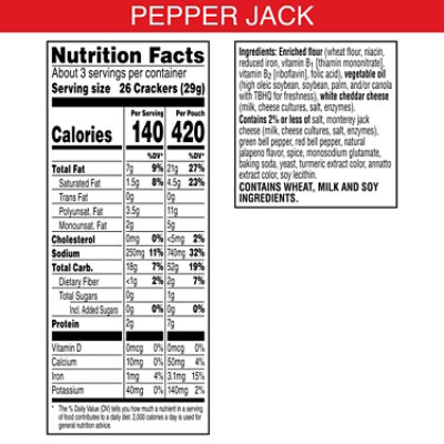 Cheez-It Cheese Crackers Baked Snack Pepper Jack - 3 Oz - Image 4