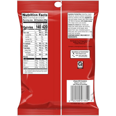 Cheez-It Cheese Crackers Baked Snack Pepper Jack - 3 Oz - Image 8