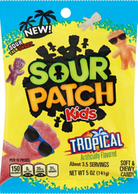 Sour Patch Kids Candy Soft & Chewy Tropical - 5 Oz - Image 2