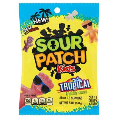 Sour Patch Kids Candy Soft & Chewy Tropical - 5 Oz - Image 1