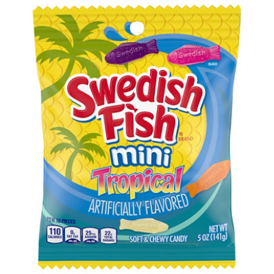 Swedish Fish Candy Soft & Chewy Mini Tropical - 5 Oz - Image 3