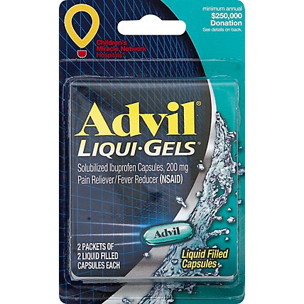 Convenience Valet Advil Pain Reliever/Fever Reducer Liqui-Gels 200 mg - 4 Count - Image 1
