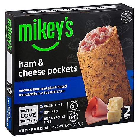 Mikeys Pockets Ham Cheese - 8 Oz