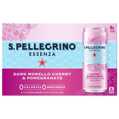 S. PELLEGRINO Essenza Flavored Mineral Water Dark Morello Cherry & Pomegranate - 8-11.15 Fl Oz. - Image 3