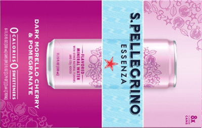 S. PELLEGRINO Essenza Flavored Mineral Water Dark Morello Cherry & Pomegranate - 8-11.15 Fl Oz. - Image 6