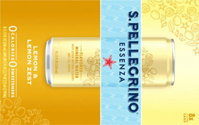 S.Pellegrino Essenza Lemon & Lemon Zest Flavored Mineral Water - 8-11.15 Fl. Oz. - Image 6