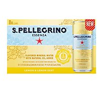 S.Pellegrino Essenza Lemon & Lemon Zest Flavored Mineral Water - 8-11.15 Fl. Oz.
