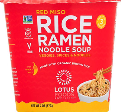 Lotus Foo Noodle Brwn Rice Red Miso - 2 Oz - Image 1