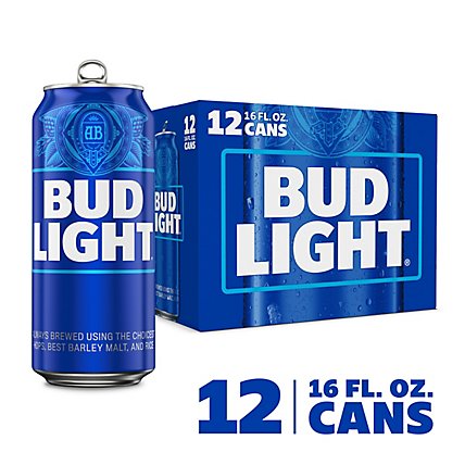 Bud Light Beer Cans - 12-16 Fl. Oz. - Image 1