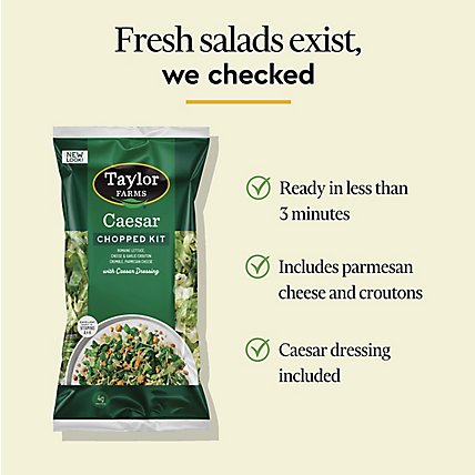 Taylor Farms Caesar Chopped Salad Kit Bag - 11.15 Oz - Image 4
