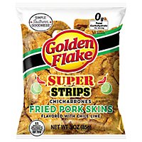 Golden Flake Chicharrones Super Strips Pork Cracklin Flavored With Chili Lime - 3.25 Oz - Image 3