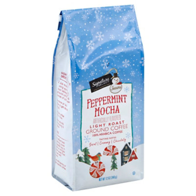 Signature SELECT Coffee Arabica Ground Light Roast Peppermint Mocha - 12 Oz - Image 1