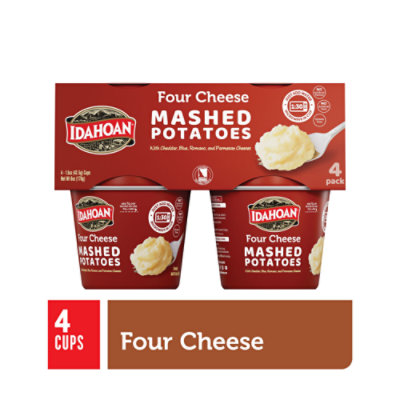 Idahoan Potatoes Mashed Four Cheese - 4-1.5 Oz