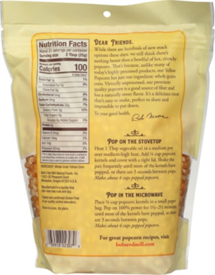 Bobs Red Mill Popcorn Yellow Whole Gluten Free - 30 Oz - Image 5