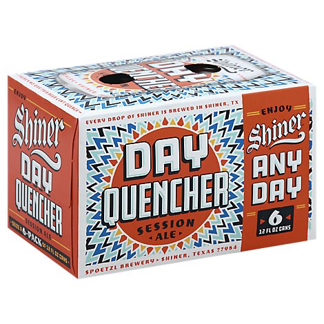 Shiner Day Quencher In Cans - 6-12 Fl. Oz.