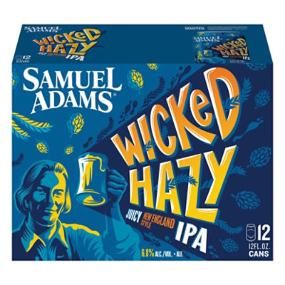 Samuel Adams Wicked Hazy New England IPA Beer Cans - 12-12 Fl. Oz. - Image 3