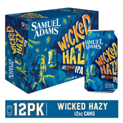 Samuel Adams Wicked Hazy New England IPA Beer Cans - 12-12 Fl. Oz. - Image 1