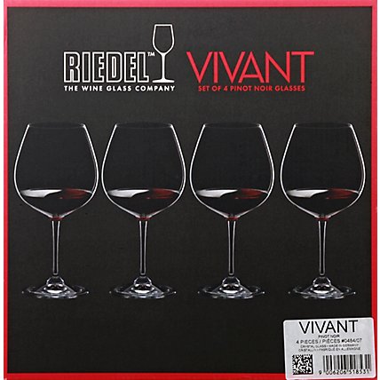 Riedel Vivant Pinot Noir Wine Glasses - 4 Count - Image 2