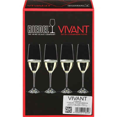 Riedel Vivant Champagne Flutes - 4 Count - Image 3