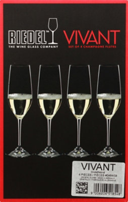 Riedel Vivant Champagne Flutes - 4 Count - Image 4