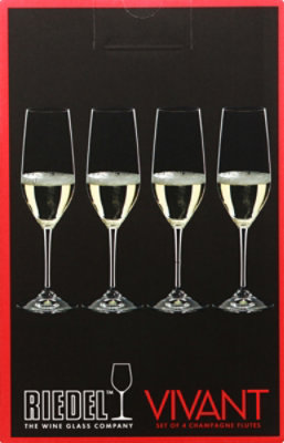 Riedel Vivant Champagne Flutes - 4 Count - Image 2